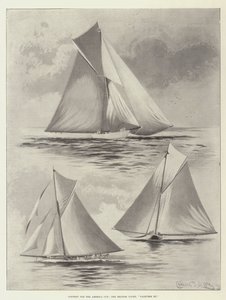 Concurso para a Copa América, o iate britânico, Valkyrie III de Charles John de Lacy